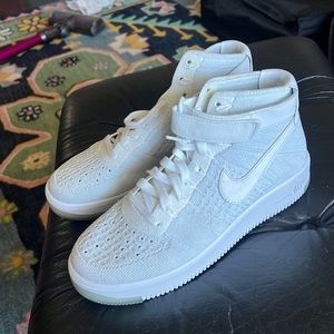 Nike fly knit high top sneakers